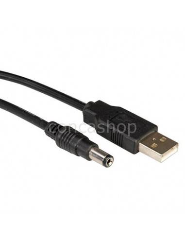 Cable USB a DC 5V 2.1x5.5mm 1Mt