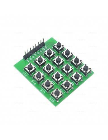 Teclado matricial micropulsadores 4x4 16 teclas PCB